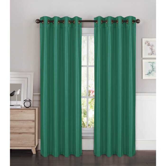 Donnell Polyester Semi Sheer Curtain Pair (Set of 2) - Chic Decora