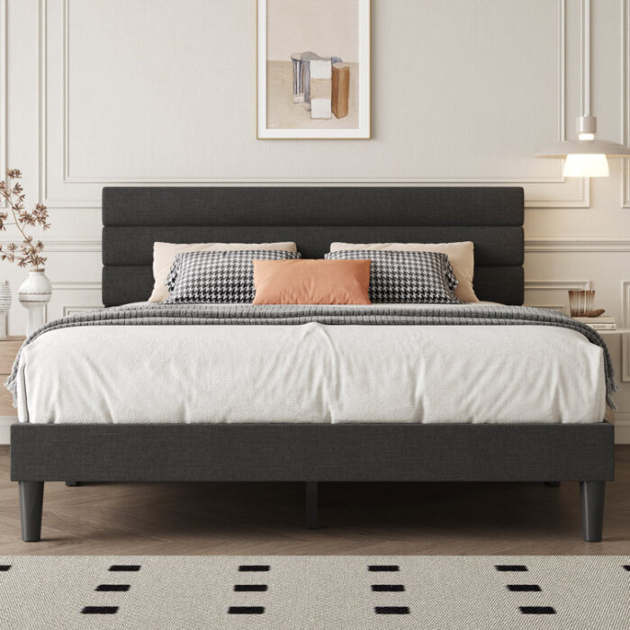 Dontarius Upholstered Platform Bed - Chic Decora