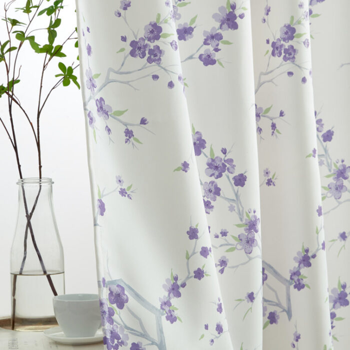 Dorcia Floral Light Dimming Rod Pocket Window Curtain Panels Set for Bedroom (Set of 2) - Chic Decora