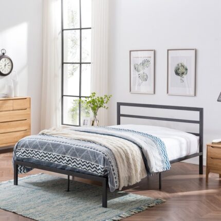 Upholstered Platform Bed - Chic Decora