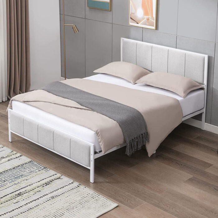 Dragomir Metal Platform Bed - Chic Decora