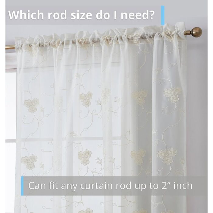 Dresha Polyester Sheer Curtain Pair (Set of 2) - Chic Decora