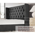 Dryden Upholstered Wingback Bed - Chic Decora