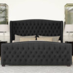 Manos Upholstered Wingback Bed - Chic Decora