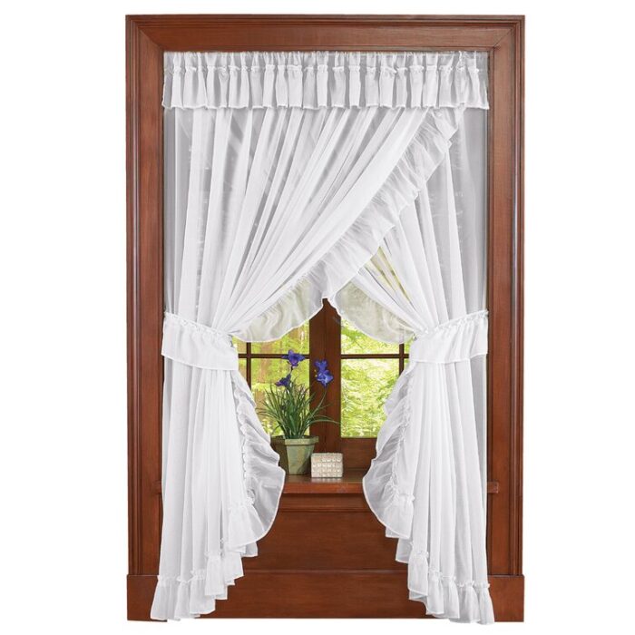 Ducharme Polyester Sheer Curtain Pair (Set of 2) - Chic Decora