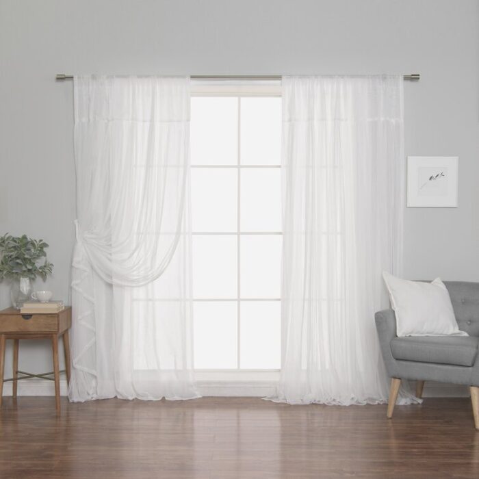 Duluth Polyester Sheer Curtain Pair (Set of 2) - Chic Decora