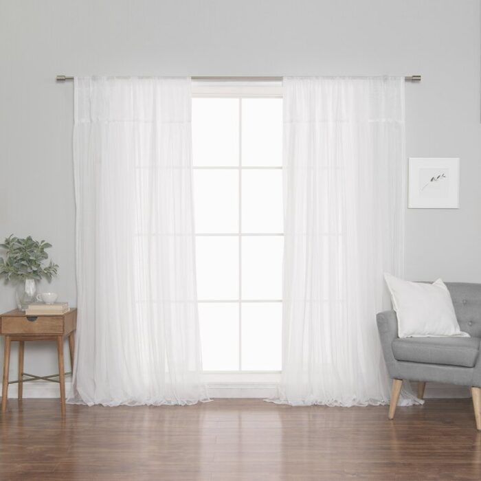 Duluth Polyester Sheer Curtain Pair (Set of 2) - Chic Decora