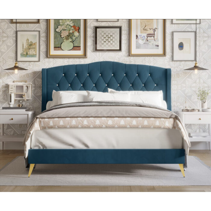 Dwaylon Upholstered Wingback Bed - Chic Decora