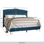 Dwaylon Upholstered Wingback Bed - Chic Decora