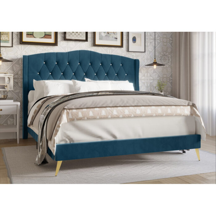 Dwaylon Upholstered Wingback Bed - Chic Decora