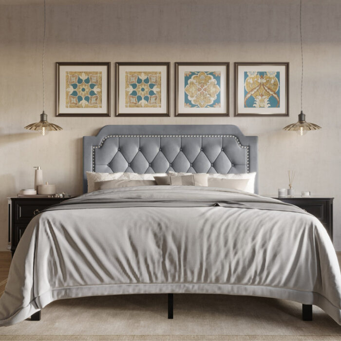 Dwayna Upholstered Panel Bed - Chic Decora