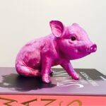 Dyani Pink Chrome Piggy Standing – 9.5″ long - Chic Decora