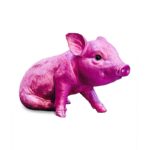 Dyani Pink Chrome Piggy Standing – 9.5″ long - Chic Decora