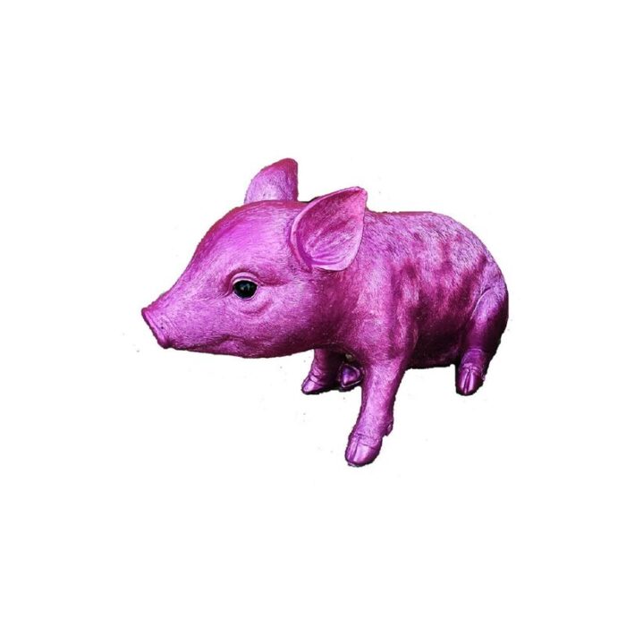 Dyani Pink Chrome Piggy Standing – 9.5″ long - Chic Decora