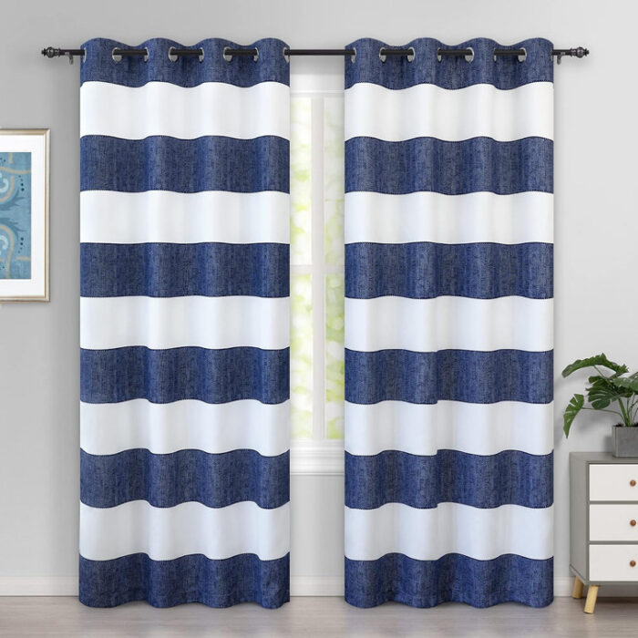 Eastcote Polyester Room Darkening Curtain Pair (Set of 2) - Chic Decora