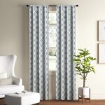 Eclipse Lollie Blackout Thermalayer, Rod Pocket Window Curtain Panel Pair (Set of 2) - Chic Decora