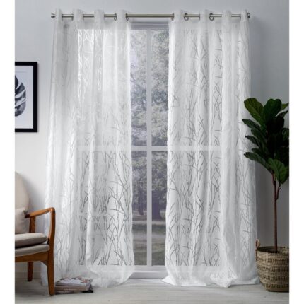 Polyester Semi Sheer Door Curtain Pair (Set of 2) - Chic Decora