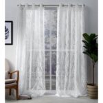 Edinburgh Floral Sheer Grommet Curtains/Drapes (Set of 2) - Chic Decora