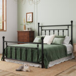 Edsall Metal Bed with Headboard and Footboard No Boxspring Needed - Chic Decora