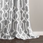 Edward Trellis Polyester Room Darkening Curtain Pair (Set of 2) - Chic Decora