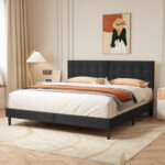 Ekamdeep Upholstered Platform Bed - Chic Decora