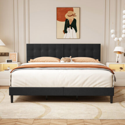 Arriella Metal Platform Bed No Box Spring Needed - Chic Decora