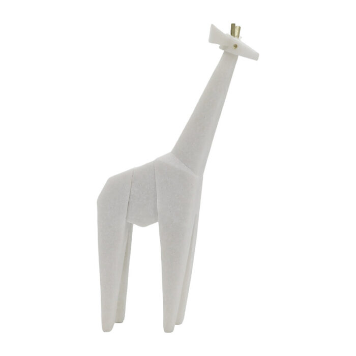 Elegant White Resin 16-inch Andora Giraffe Statuary Perfect for Inspire Home Elegance - Chic Decora