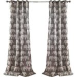 Elephant Parade Polyester Room Darkening Curtain Pair (Set of 2) - Chic Decora