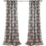 Elephant Parade Polyester Room Darkening Curtain Pair (Set of 2) - Chic Decora