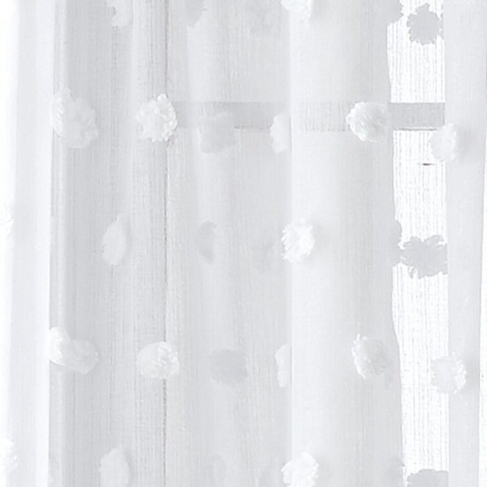 Ella Polyester Sheer Curtain Pair (Set of 2) - Chic Decora