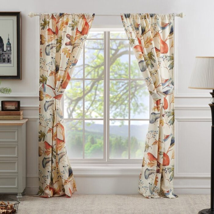 Elmina Willow Semi-Sheer Curtain Panels (Set of 2) - Chic Decora