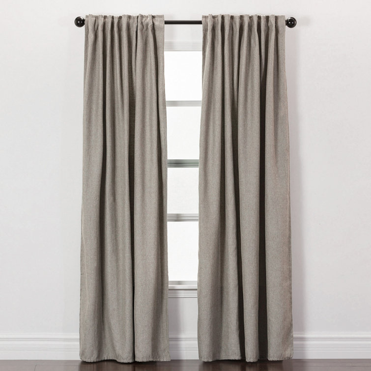 Pelley Polyester Semi Sheer Curtain Pair (Set of 2) - Chic Decora