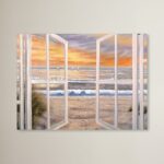 Elongated Window Painting Print on Canvas - Chic Decora