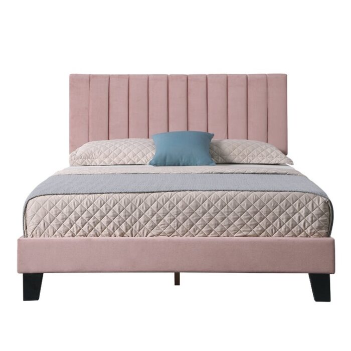 Emonie Upholstered Slat Bed - Chic Decora