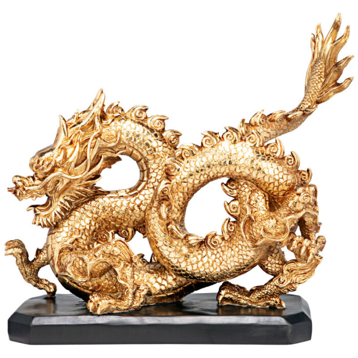 Emperors Golden Dragon Figurine - Chic Decora