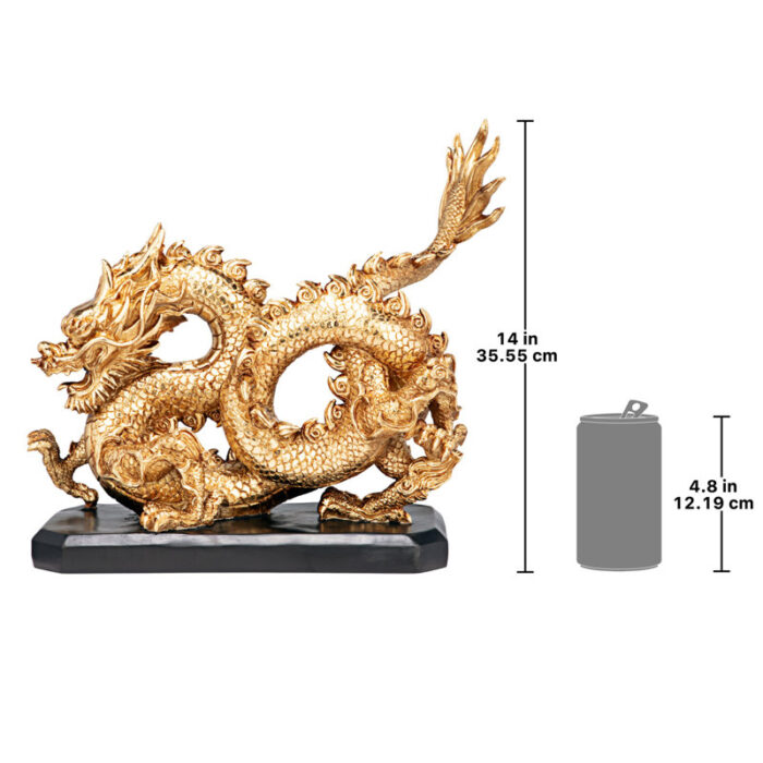 Emperors Golden Dragon Figurine - Chic Decora