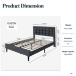 Emyle Upholstered Platform Bed - Chic Decora