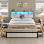 Engilbert Metal Bookcase Bed - Chic Decora