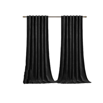 Estis Velvet Blackout Curtain Pair (Set of 2) - Chic Decora