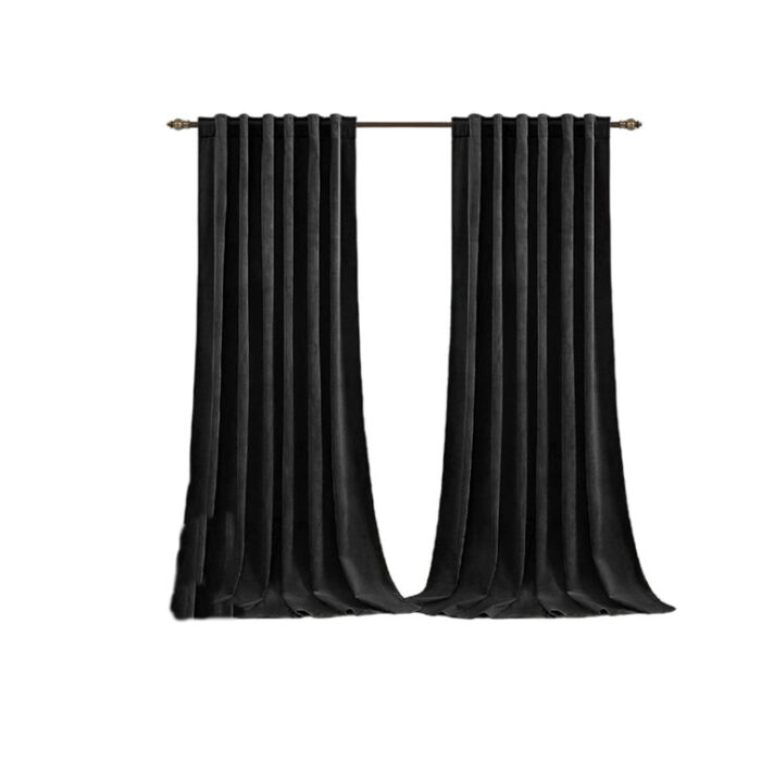 Estis Velvet Blackout Curtain Pair (Set of 2) - Chic Decora