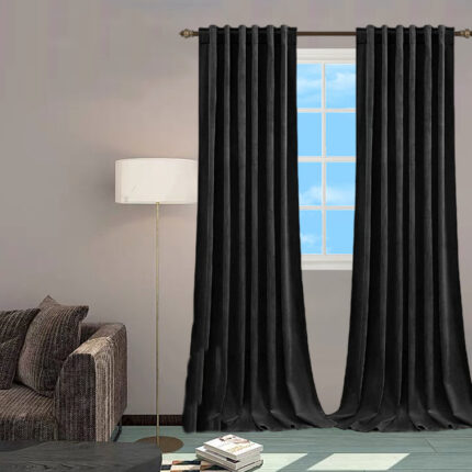 Tyron Polyester Room Darkening Curtain Pair (Set of 2) - Chic Decora