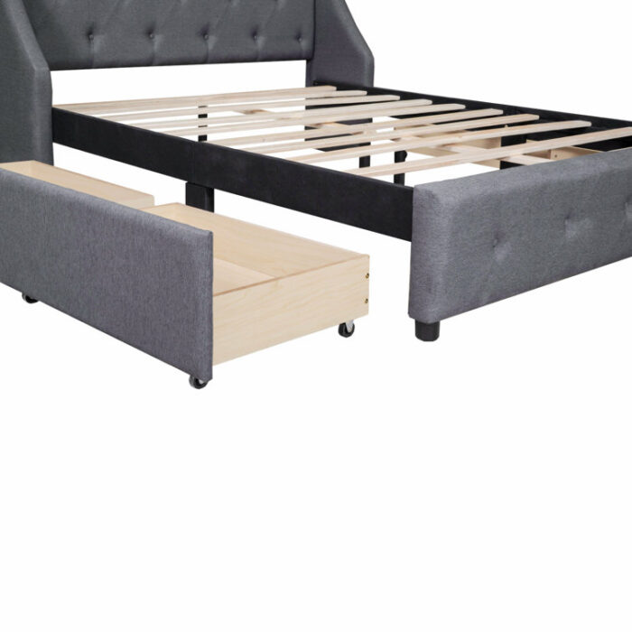 Euel Upholstered Platform Storage Bed - Chic Decora