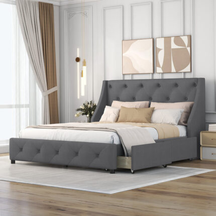 Alicia Metal Panel Bed - Chic Decora