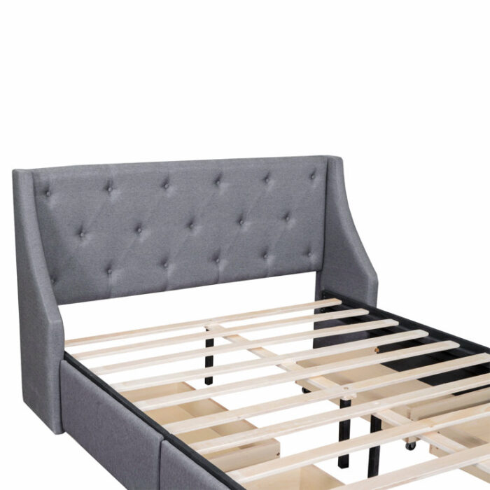 Euel Upholstered Platform Storage Bed - Chic Decora