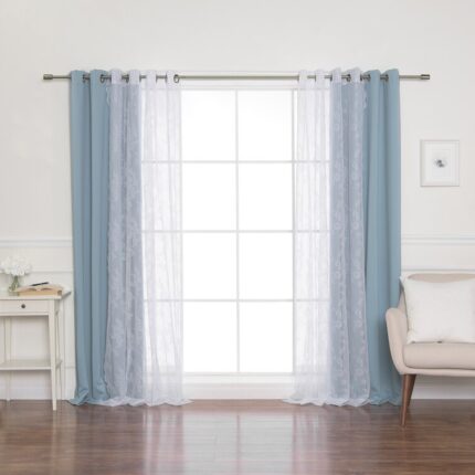 Pendar Fabric Blackout Curtain Pair (Set of 2) - Chic Decora