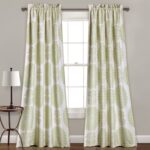 Evelyn Medallion Polyester Room Darkening Curtain Pair (Set of 2) - Chic Decora