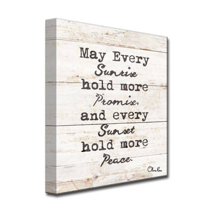 Every Sunrise and Sunset by Olivia Rose – Wrapped Canvas Print - Chic Decora