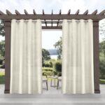 Exclusive Home Miami Semi-Sheer Textured Indoor/Outdoor Grommet Top Curtain Panel Pair (Set of 2) - Chic Decora