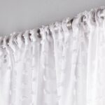 Exclusive Home Spirit Woven Pouf Applique Sheer Rod Pocket Curtain Panel Pair (Set of 2) - Chic Decora