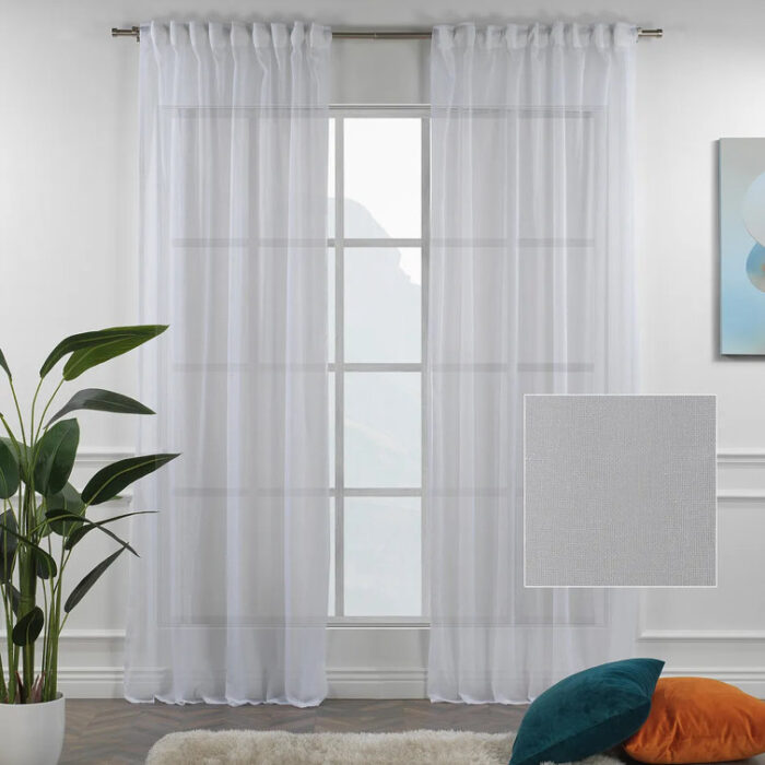 Extra Wide & Extra Long Sheer Curtain Panels (Set of 2) - Chic Decora